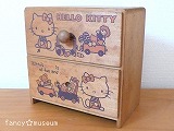 キティ 木製ミニチェスト